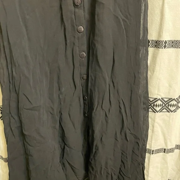 Pier 1 Black Maxi Dress with Button Detail - Picture 8 of 16
